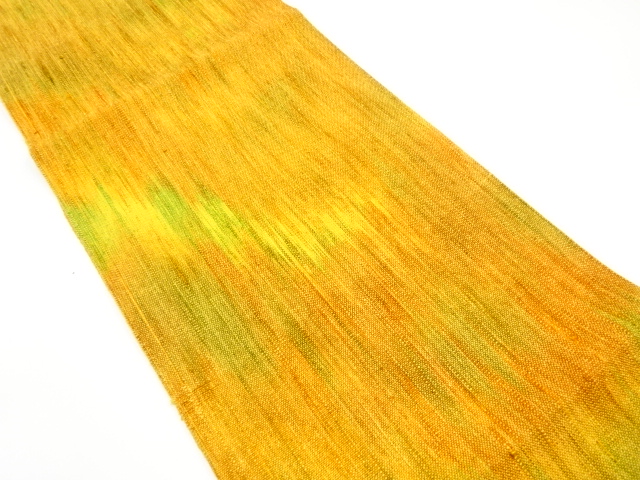 手織り真綿紬　絣柄名古屋帯